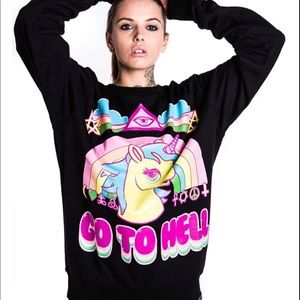 KILLSTAR GO TO HELL UNICORN SWEATSHIRT